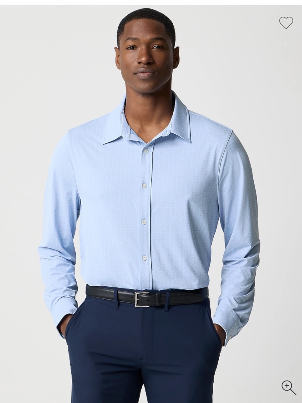 J. Crew NWT  XL mens Dobby all day performance‎ Light Blue button front Shirt